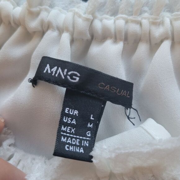 MNG Mango Ivory Casual Dress Size Medium - Picture 2 of 9